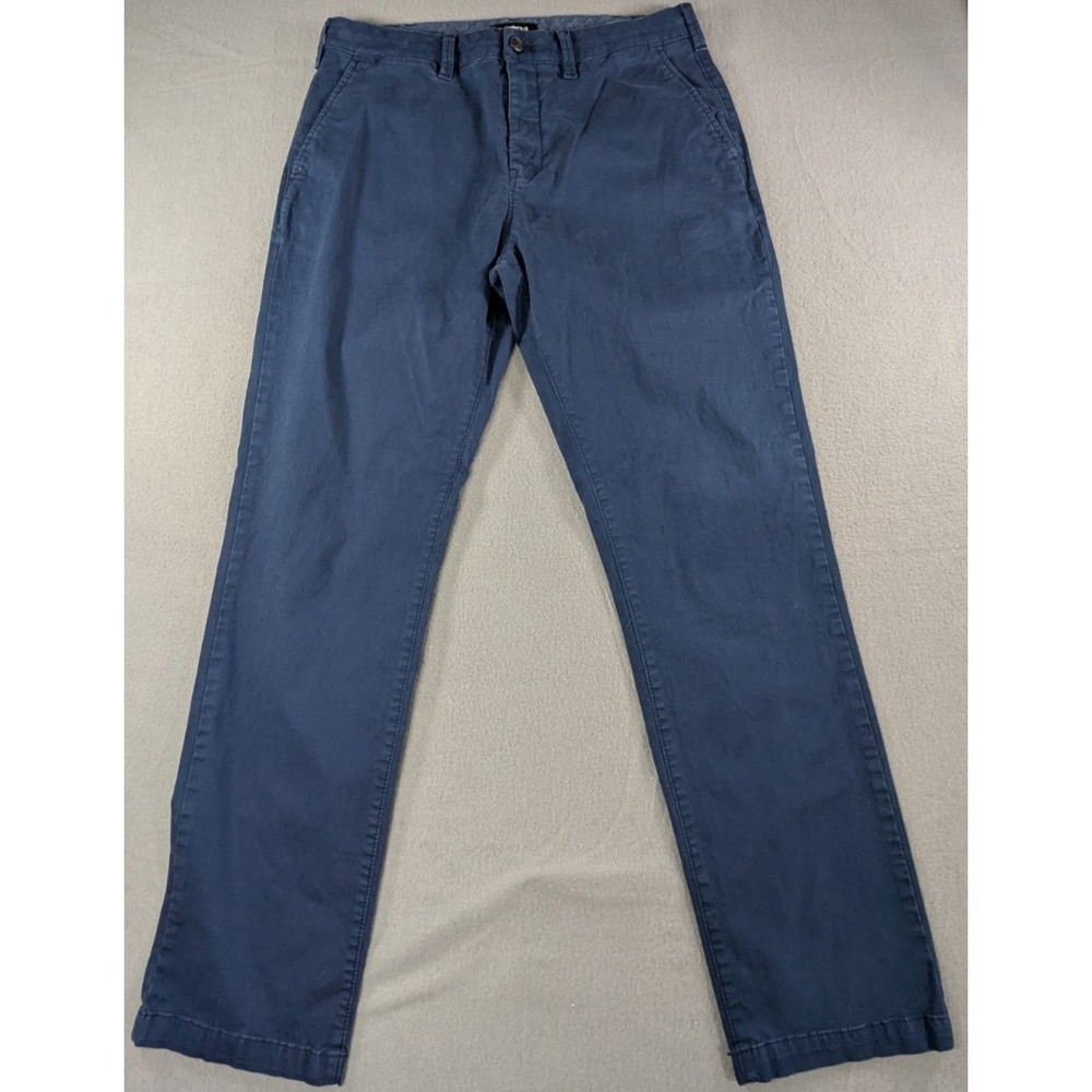 Express Mens Slim Stretch Garment Dyed Chino Pants 32x32 Navy Blue